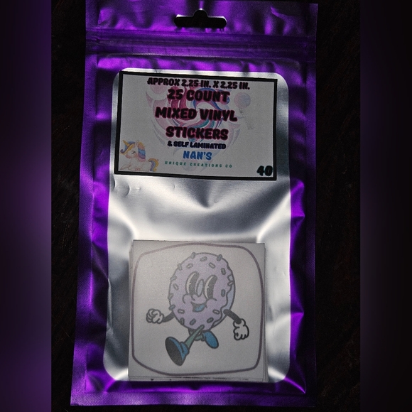 25 Count Mixed Vinyl Stickers - Picture 1 of 3